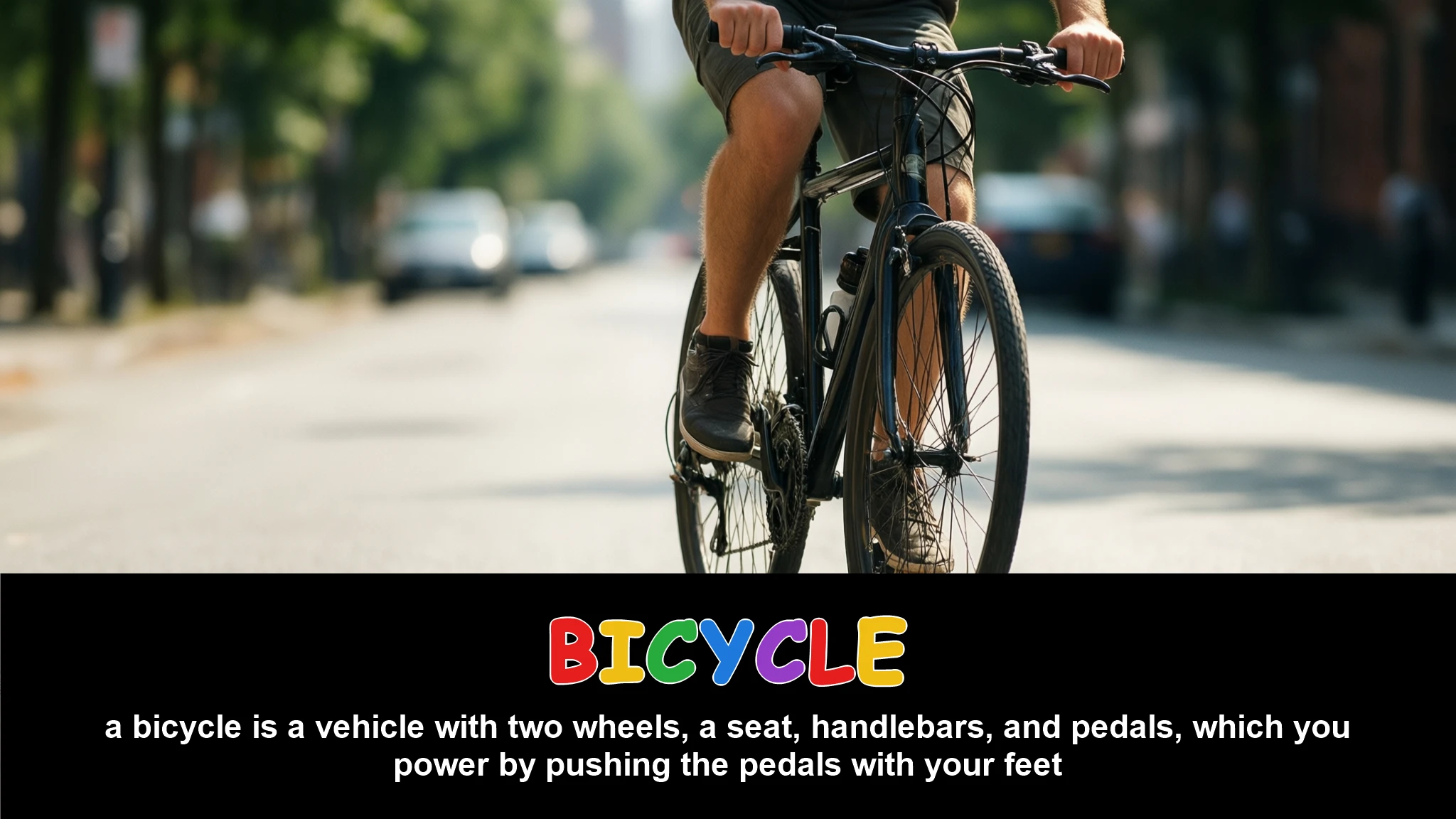 English Illustration for bicycle